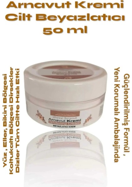 Whitening Cream Arnavut Kremi 50ML Aklık Kremi Beyazlatıcı Krem
