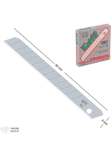 Maket Bıçağı Yedek Bıçağı 80X9 mm Ince Yedek 10 Adet fiyatları