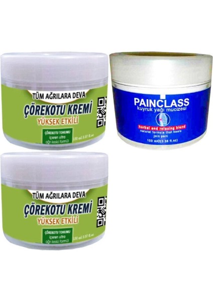 Çörek Otu Rahatlatıcı Krem 2X150 Ml+Painclass 100 ml Kuyruk Yağı Kremi
