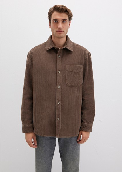 Kahverengi Kadife Gömlek 0211749-70380 modelleri