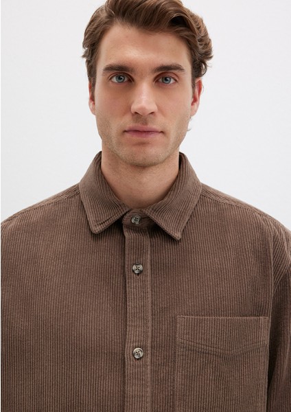 Kahverengi Kadife Gömlek 0211749-70380 indirimleri