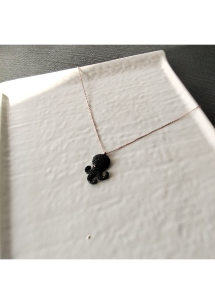 925 Ayar Gümüş Kadın Kolye- Rose Renk - Şık Tasarım