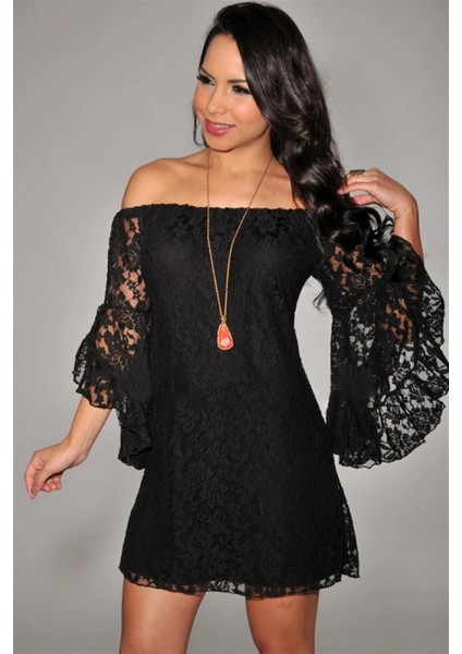 TP101225 Dantelli Elbise