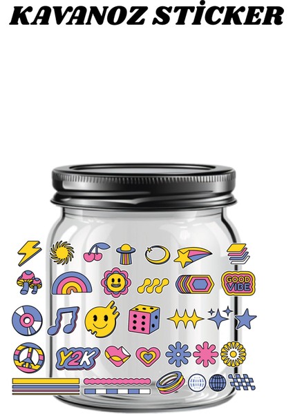 Uv Dtf Kavanoz Sticker Seti | Yüksek Kalite Dekoratif Kavanoz Transfer Baskı Çıkartmaları