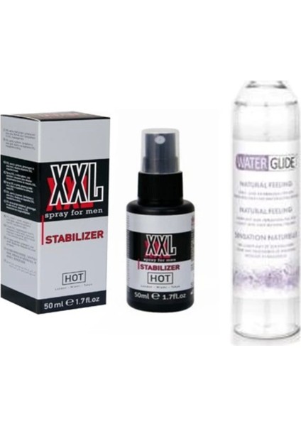 Hot Xxl Peak Power For Men Sprey 50 ml Waterglide Natural Lubricant 400ML