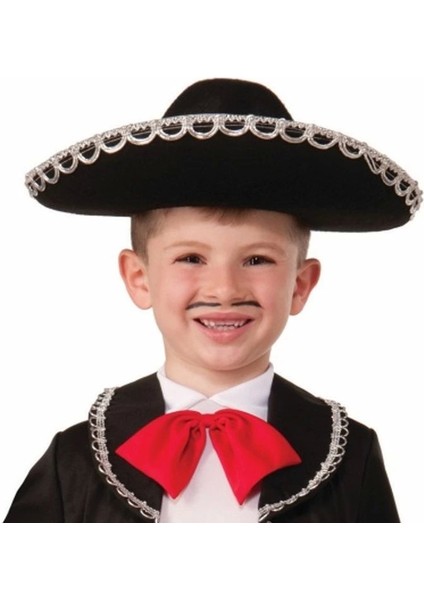 Bfs Gümüş Renk Şeritli Meksika Mariachi Latin Şapkası 55 cm Çocuk fiyatları