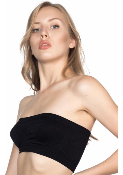 Siyah Mı Emay 4002 Soft Straplez Büstiyer