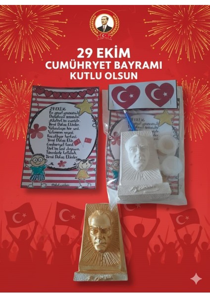 3 Elma Tasarım Atölyesi/15 Adet Atamız Taş Boyama /cumhuriyet Bayramı-Milli Bayram-Aktivite-Eğlence-Okul Aileetkinlik-Doğumgünü Hediyesi-Hobi-Kendinyap-Sanat