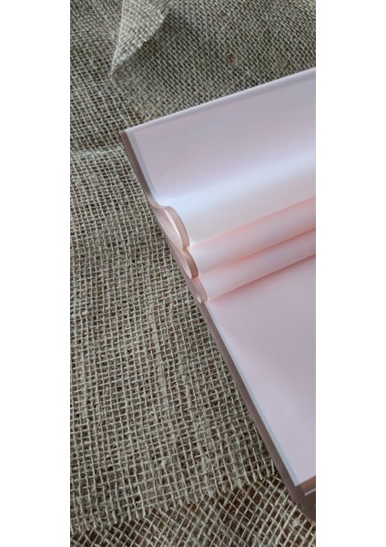 Buzlu Görünümlü Şeffaf Pembe Altın Kenarlı Çiçek Ambalaj Kağıdı 5’li fırsatları