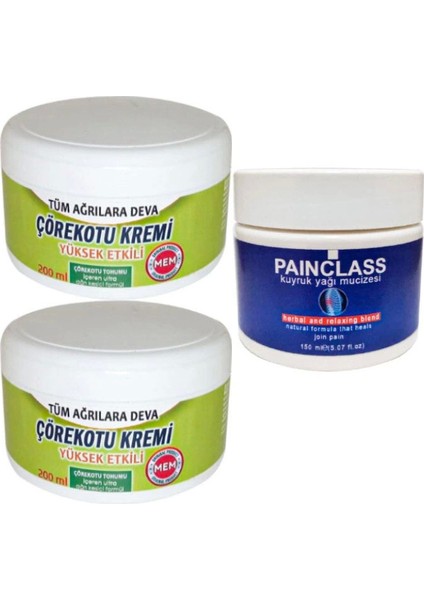 Çörek Otu Kremi Xl Boy 2X200 ml +150 ml Kuyruk Yağı Kremi Painclass