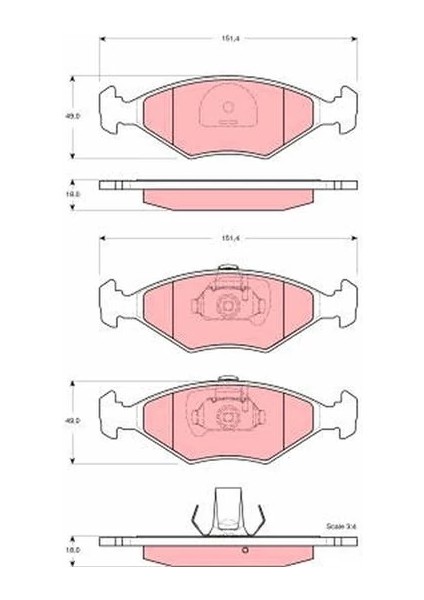 ÖN BALATA FİŞLİ PALIO-SIENA-ALBEA 1.4 ENJ 1996 77362311 71738155 9949124 9948038