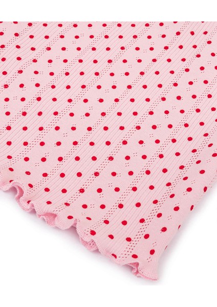 Pointelle Kırmızı Puantiyeli Şortlu Pijama Takımı indirimleri