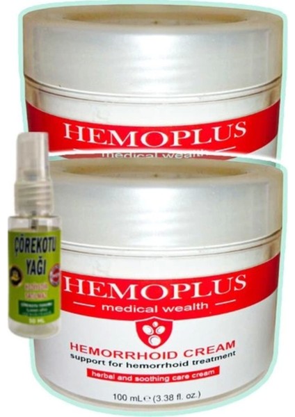 Hemoplus Krem 100 ml x 2 Adet + Çörek Otu Yağı 30 ml