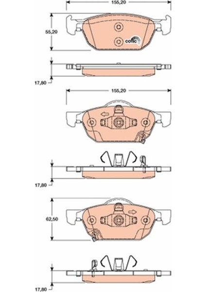 ÖN BALATA ACCORD SEDAN 2.4 2008 ACCORD 9 2.0İ-2.4İ-2.2İ-DTEC 2008 MEK.ŞANZ 45022TL1G00 45022TL1G01 WVA24796