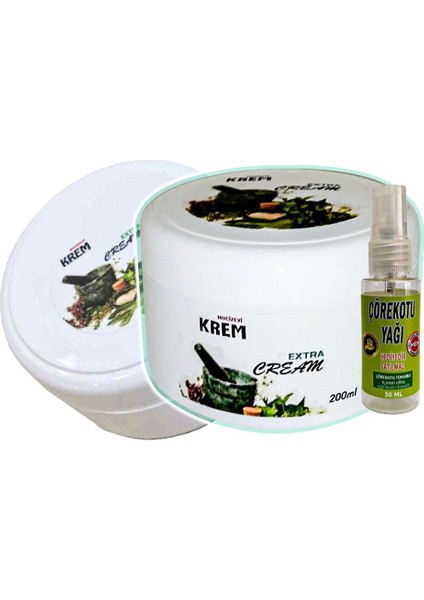 Mucizevi Krem Rahatlatıcı Bakım Masaj Kremi 2X125 Ml+30 ml Çörek Otu Yağı ile