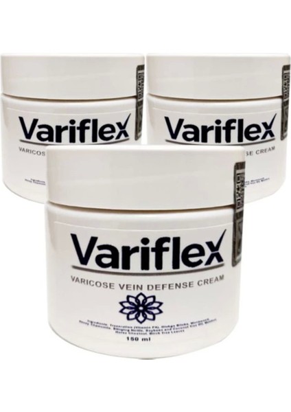 Variflex 3ADET 150 ml Varicosel Cream Büyük Boy Bacaklara Krem