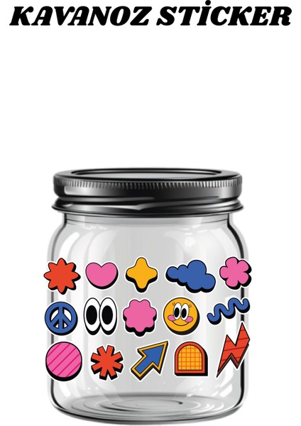 Uv Dtf Kavanoz Sticker Seti | Yüksek Kalite Dekoratif Kavanoz Transfer Baskı Çıkartmaları