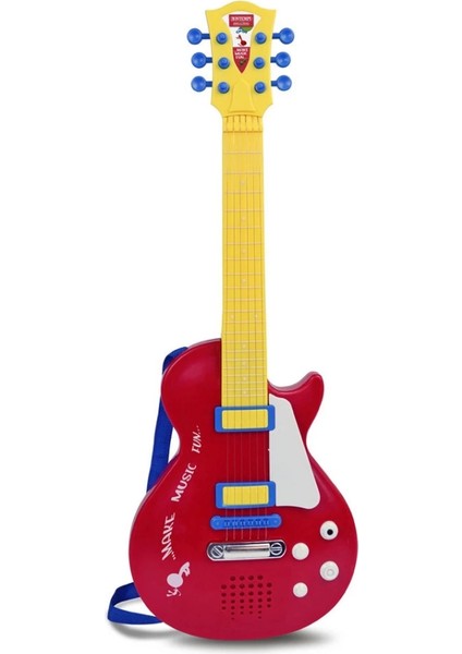 Bfs Elektronik Tuşlu ve Telli Askılı Kırmızı Gitar