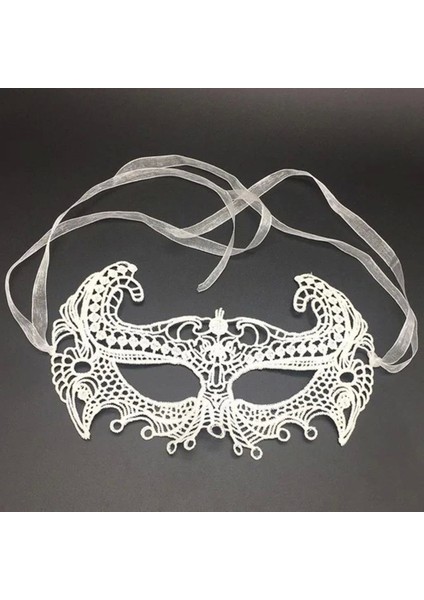 Bfs Beyaz Renk Dantel Kesim Dantel Işlemeli Balo Parti Maskesi 1 No fiyatları