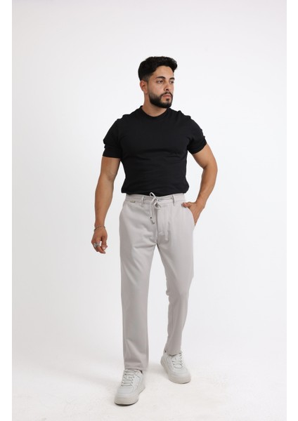 Modern Tarz Desenli Örme Jogger Erkek Pantolon