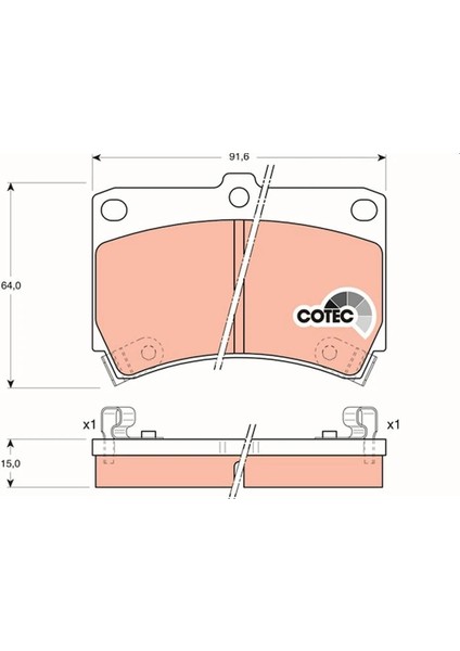 ÖN BALATA MAZDA 323 1.3 1989-1994 323 1.6 1.7 1.8 1989-1994 323 1.5 1996 121 1.3 1990-1996 BRY73323ZA WVA21654 WVA21655