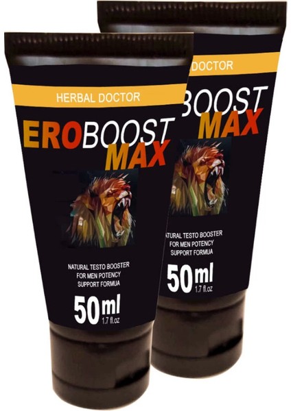 Eroboost Max 2 Adet Testo 50 ml Cream Boyut Harici Uygulama Kremi
