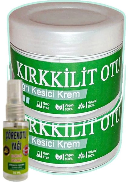 Kırkkilit Otu Rahatlatıcı Bakım Kremi 2X100 Ml+30 ml Çörek Otu Yağ ile