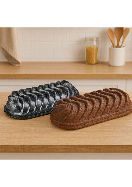 Kitchen Nirvana Baton Kek Kalıbı - Antrasit - 28 cm