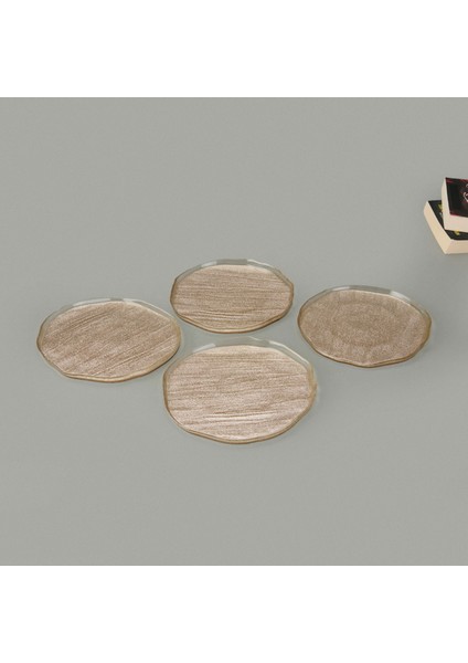 Kitchen Luna 4'lü Tabak - Bej - 21 cm