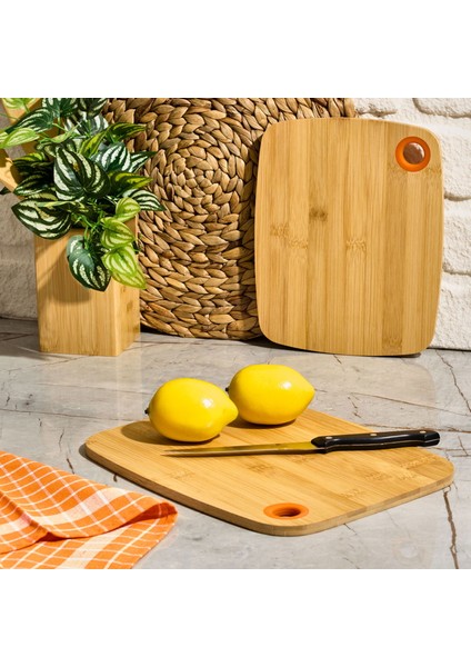 Ring 2'li Kesme Tahtası - Kahverengi