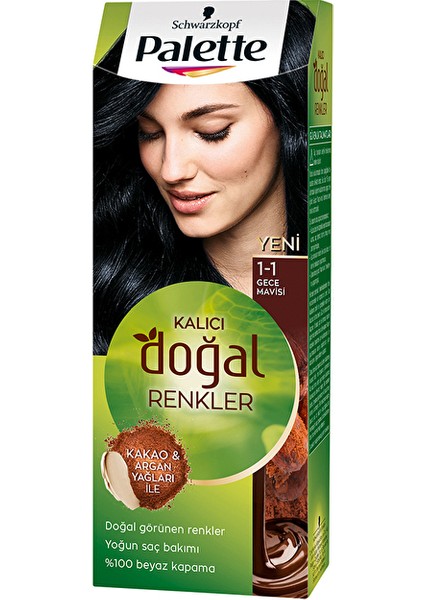 Palette Natural Saç Boyası 1.1 Gece Mavisı