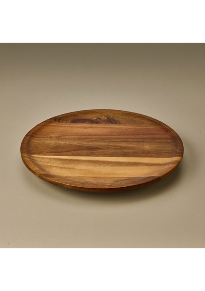 Akasya Yuvarlak Dönerli Sunumluk - Kahverengi - 35 cm fiyatları