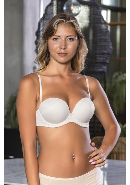 Günlük Kullanıma Uygun Destekli Straplez Sütyen Ten (MGP1460)