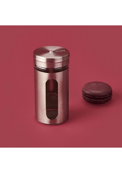 Metal Kaplı Cam Baharatlık - Gri - 11 cm fiyatları