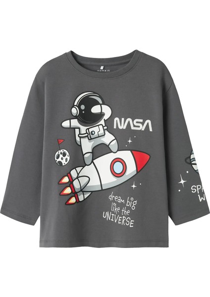 Erkek Çocuk Baskılı Uzun Kollu T-Shirt