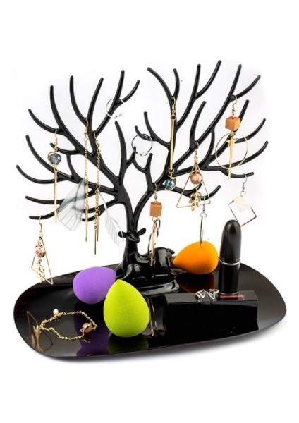 Siyah Geyik Tasarımlı Takı Mücevher Standı (5224)