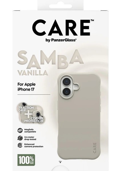 Panzerglass By Care Apple iPhone 17 Fashionable Case Samba Magsafe Kılıf Vanilya fırsatları