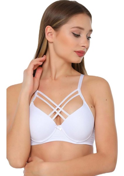 Kadın Çapraz Ipli Balenli Dolgulu / Destekli Sütyen