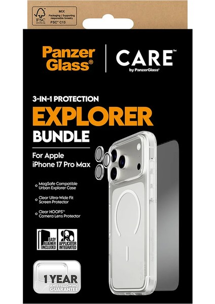 Panzerglass Apple iPhone 17 Pro Max Urban Explorer 3'ü 1 Arada Paket Şeffaf fırsatları