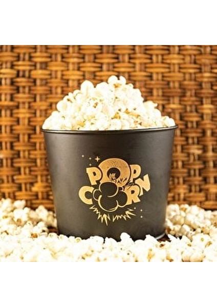 Metal Popcorn Kovası - Siyah fiyatları