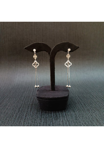 925 Ayar Sallantılı Tasarımlı Kadın Gümüş Küpe -Sade ve Şık fiyatları