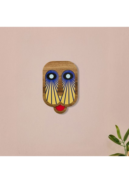 Deco Mask Duvar Panosu - Sarı - 20 cm