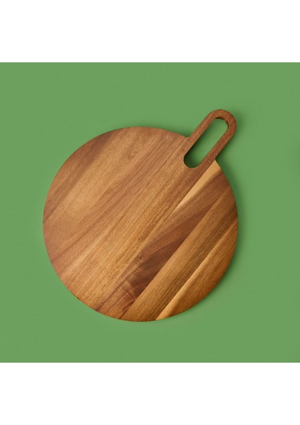 Akasya Yuvarlak Kesim Tahtası - Kahverengi - 43 cm modelleri