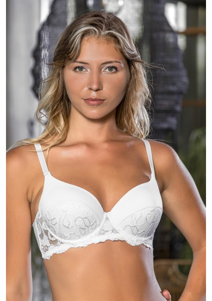 Dantel Detaylı Sütyen Beyaz (MGP1130)