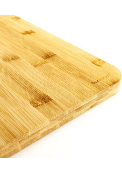 Zoe Paslanmaz Çelik Kulplu Dikdörtgen Kesme Tahtası - Açık Kahverengi - 38 cm modelleri