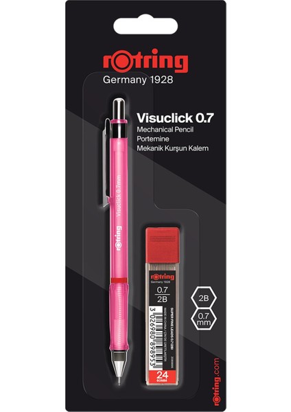 Visuclick Versatil, 0.7 Uçlu Kalem + 2b Uç Hediye, Canlı Renkli Kalem