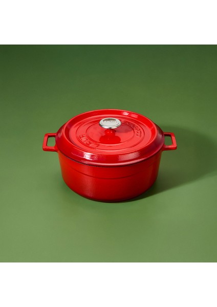 Döküm Tencere - Kırmızı - 28 cm modelleri