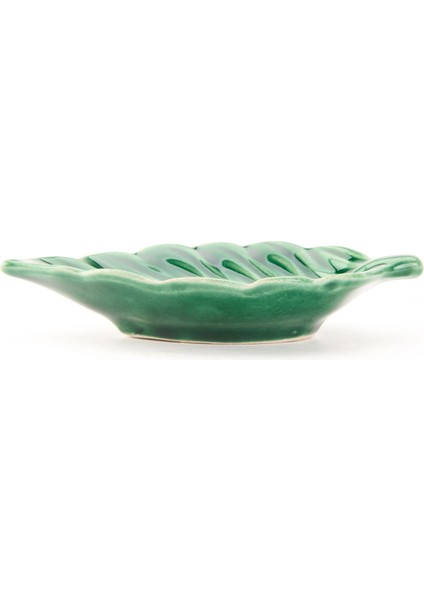 Seramik Yaprak Çerezlik - Yeşil - 13X7 cm modelleri