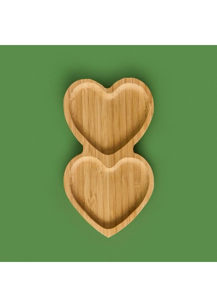 Amor 2 Bölmeli Kalp Çerezlik - Açık Kahverengi - 19,5 cm modelleri
