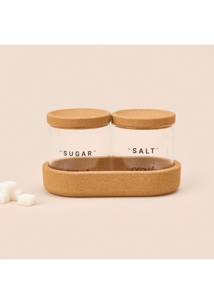 Linda Mantar Kapaklı 2'li Cam Baharatlık - Şeffaf / Açık Kahverengi fiyatları